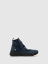 Zip Up Ankle Boots GUJY812SOF BLUE DENIM